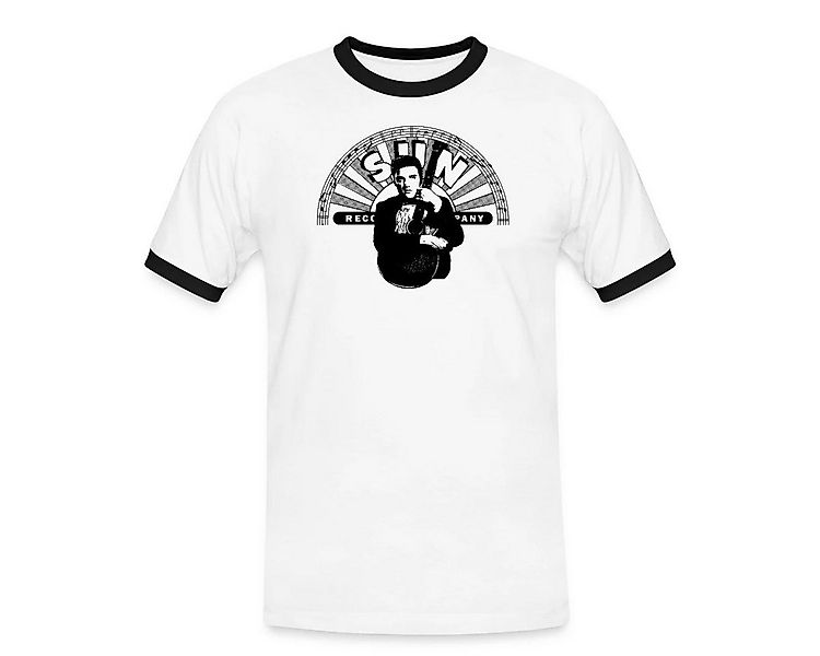 Spreadshirt T-Shirt Elvis Presley Elvis Mit Gitarre & Sun Records Logo Männ günstig online kaufen