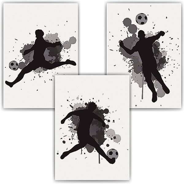 Tigerlino Poster Jungen Fußball Bilder 3er günstig online kaufen