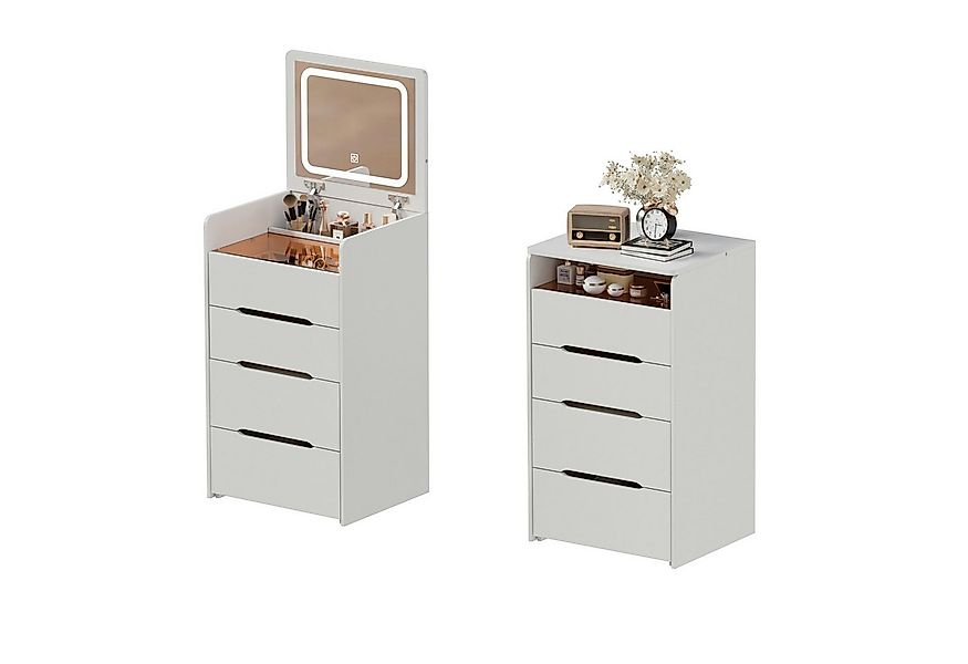 TWSOUL Schminktisch Multifunktionaler Schminktisch, Schminktisch mit LED-Be günstig online kaufen