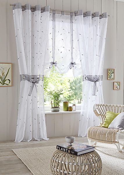 Home affaire Gardine "Jaca" Ösen 2 Stk. tlg. transparent, 2-er Set, bestick günstig online kaufen