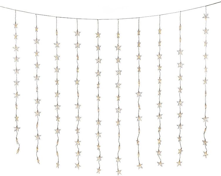 KONSTSMIDE LED-Lichtervorhang Weihnachtsdeko, 120 Sterne, 120 bernsteinfarb günstig online kaufen