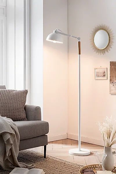 SalesFever Stehlampe »Havar« E27 1 Stk. mit verstellbarem Leuchtarm günstig online kaufen