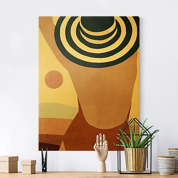 Leinwandbild Frau im Sonnenschein I günstig online kaufen