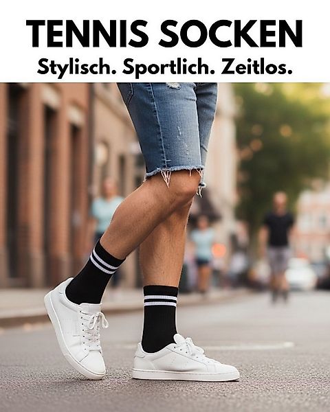 sockenkauf24 Tennissocken Herren Sportsocken Premium Retro Crew Socken mit günstig online kaufen
