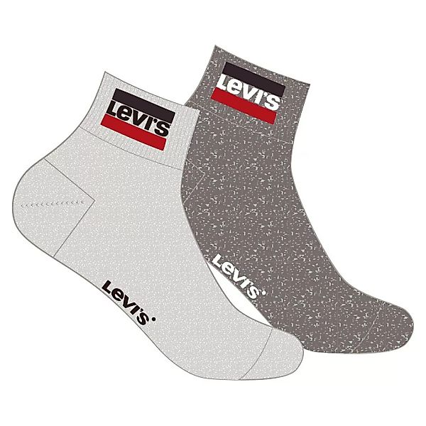 Levi´s ® Mid Cut Sportswear Logo Socken 2 Paare EU 39-42 Light Grey Melange günstig online kaufen