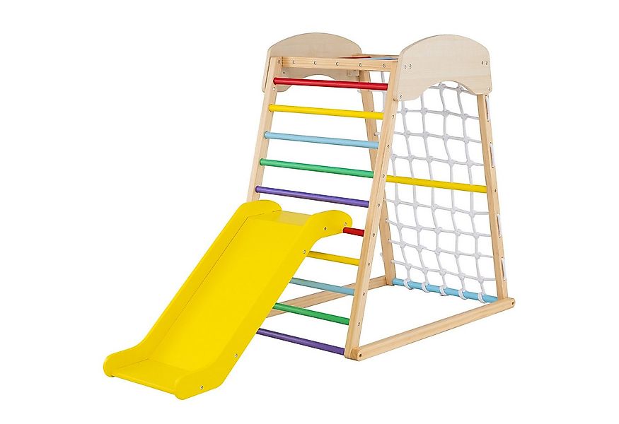 COSTWAY Spielturm Klettergerüst, mit Rutsche & Kletternetz günstig online kaufen