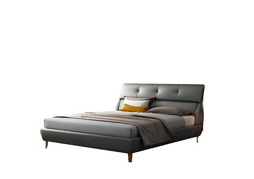 JVmoebel Bett Schlafzimmer Hotel Betten Doppel Holz Leder Betten 180x200cm günstig online kaufen