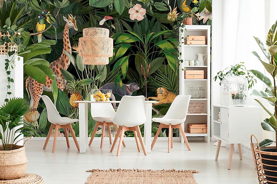 living walls Fototapete »ARTist Nostalgic Animals« Vlies, Wand, Schräge günstig online kaufen