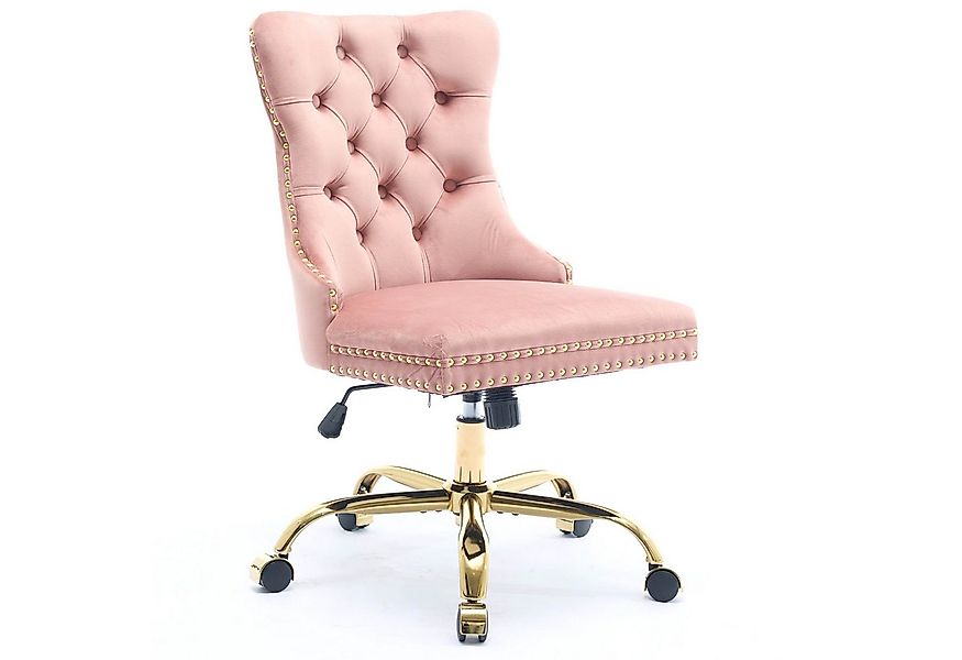 SeedWave Bürostuhl Samt-Schminkstuhl mit gesteppter Rückenlehne und Nagelko günstig online kaufen