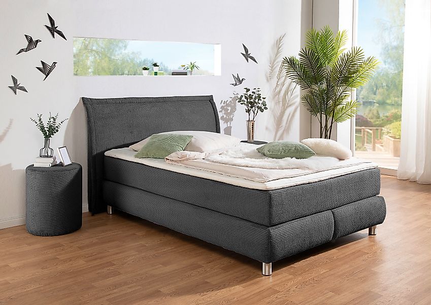 INOSIGN Boxspringbett ""Coloma" erhältlich in H2, H3 oder H4 inkl. Topper", günstig online kaufen