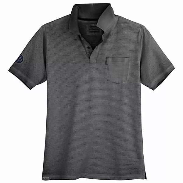 redfield Poloshirt Große Größen Herren Poloshirt Used Look lavendel schwarz günstig online kaufen