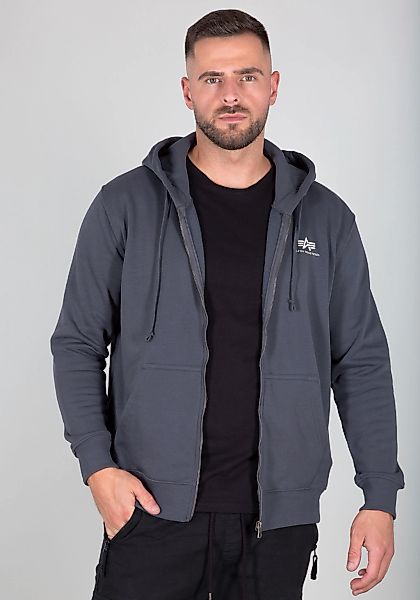 Alpha Industries Kapuzensweatjacke "Basic Zip Hoody SL" Baumwollmischung, r günstig online kaufen