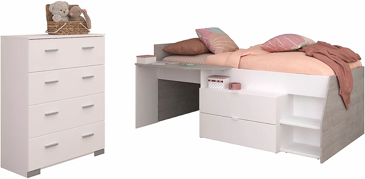 Parisot Jugendzimmer-Set "Parisot Milky 16" 2 Stk. tlg. viel Stauraum, halb günstig online kaufen