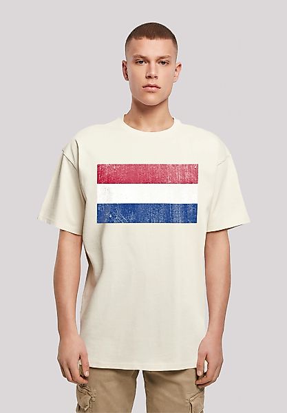 F4NT4STIC T-Shirt "Netherlands NIederlande Holland Flagge distressed" Print günstig online kaufen