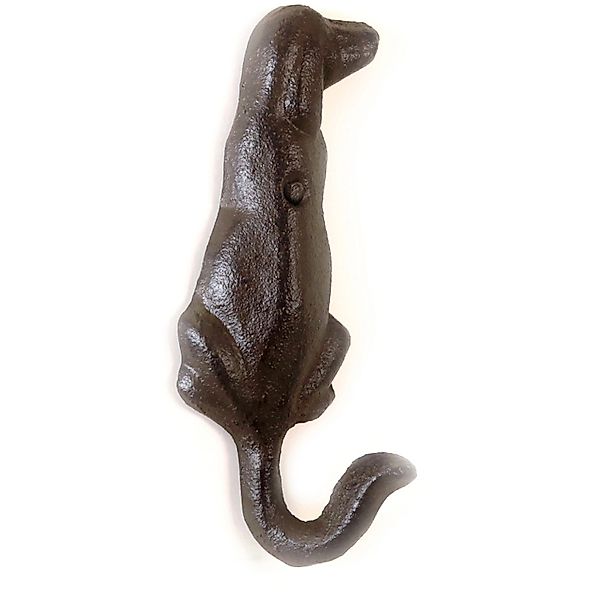 Wandhaken Hunderücken mit einem Haken aus Gusseisen in Braun 17 cm günstig online kaufen
