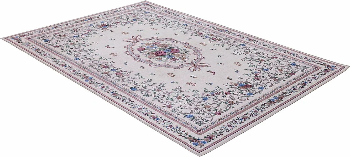 Gino Falcone Orientteppich "Viola GF046" rechteckig 3 mm Höhe in Pastell Fa günstig online kaufen