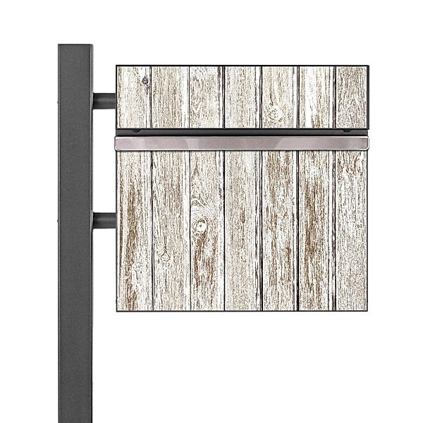 Banjado Standbriefkasten Anthrazit 45x120x16.5cm Groß Inkl. Montagematerial günstig online kaufen