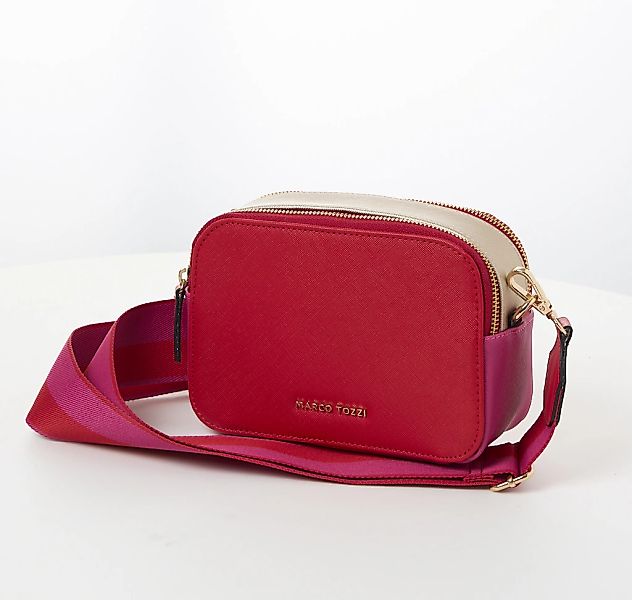 MARCO TOZZI Umhängetasche, Damen Henkeltasche, Schultertasche mit zwei Reiß günstig online kaufen