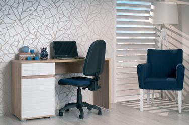 INOSIGN Schreibtisch "Elan" Breite 130 cm, Front in Rillenoptik, grifflos, günstig online kaufen