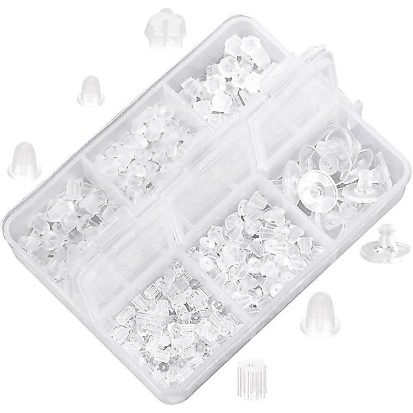 Refttenw Ohrstecker-Verschluss Ohrstecker-Set aus Silikon, antiallergen günstig online kaufen
