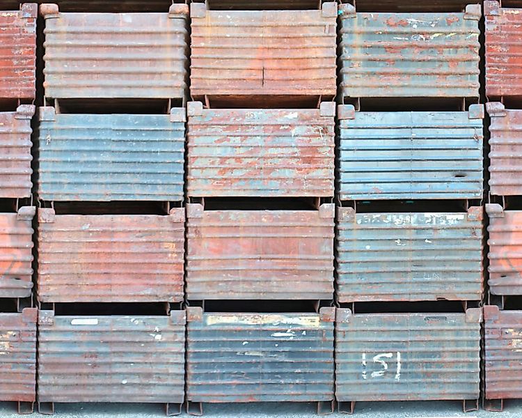 Fototapete "Stahlcontainer" 4,00x2,50 m / Strukturvlies Klassik günstig online kaufen