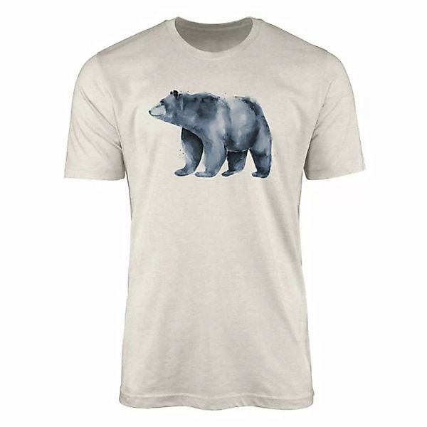 Sinus Art T-Shirt Herren Shirt 100% gekämmte Bio-Baumwolle T-Shirt Aquarell günstig online kaufen