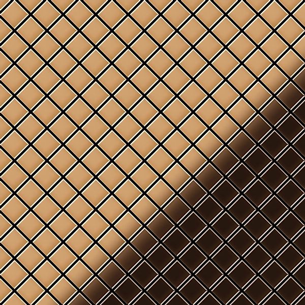 ALLOY Mosaik Fliese Massiv Metall Kupfer Gewalzt Kupfer 1,6mm Stark Diamond günstig online kaufen