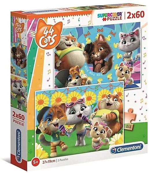 Clementoni 21607 - 2 X 60 Teile Puzzle - 44 Cats günstig online kaufen