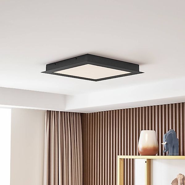 Lucande Smart LED-Deckenlampe Leicy schwarz 45 cm RGB CCT günstig online kaufen