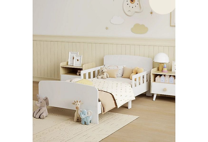 BlingBin Kinderbett Kleinkindbett mit Rausfallschutz, Lattenrost, Einzelbet günstig online kaufen