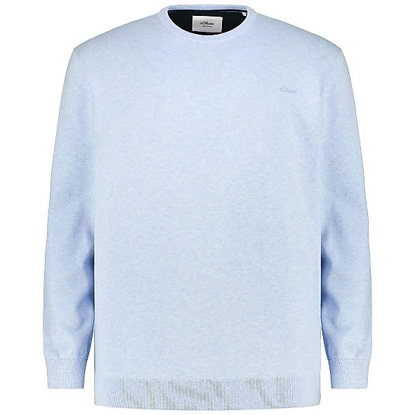 s.Oliver Feinstrickpullover aus Baumwolle Farbe blau Größe: 4XL günstig online kaufen