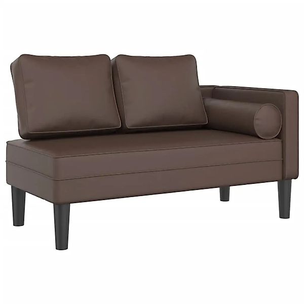 vidaXL Chaiselongue mit Kissen Braun Kunstleder Modell 3 günstig online kaufen