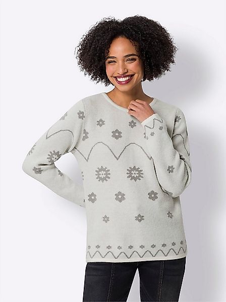 heine Strickpullover Jacquard-Pullover Langarm günstig online kaufen
