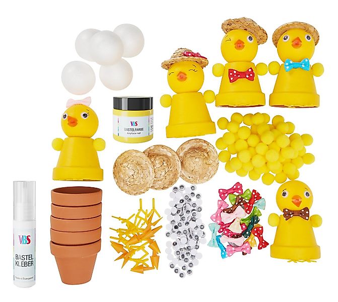 VBS Kreativset Tontopf-Küken, 5 Stück günstig online kaufen