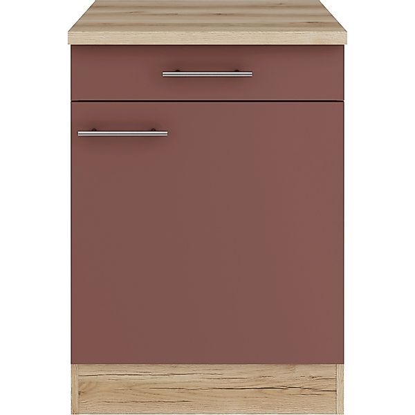 OPTIFIT Bari407 Küchen-Unterschrank 60 cm Rostrot günstig online kaufen