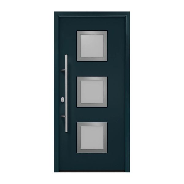 EcoStar Haustür Isopro IP 810S Anthrazitgrau 110 cm x 210 cm DIN L günstig online kaufen