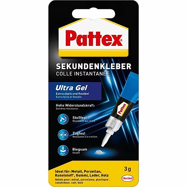 Pattex Sekundenkleber Ultra Gel flexibler Alleskleber 3g günstig online kaufen