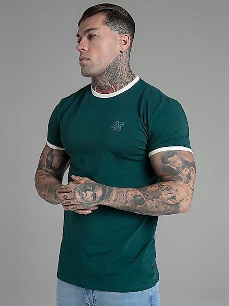 Siksilk T-Shirt SikSilk Herren Grünes Ringer günstig online kaufen