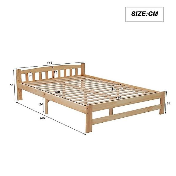 HAUSS SPOLE Massivholzbett Doppelbett Holzbett Bettrahmen Kinderbett Jugend günstig online kaufen