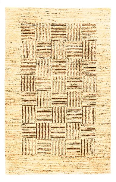 morgenland Wollteppich »Gabbeh - Indus - 97 x 62 cm - beige«, rechteckig günstig online kaufen