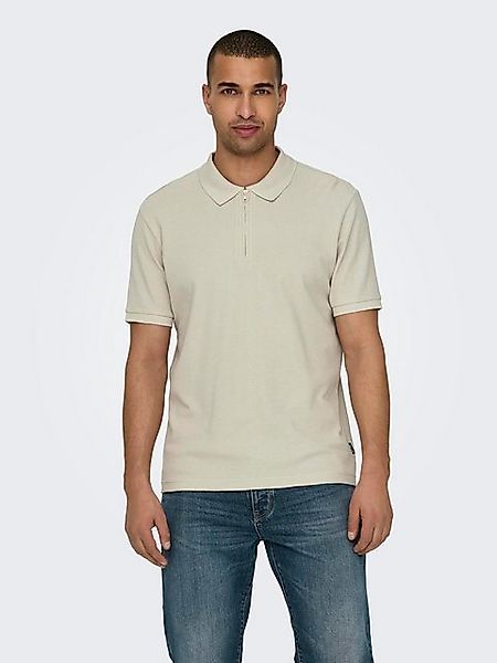 ONLY & SONS Poloshirt Poloshirt Kurzarm Polokragen klassisches ONSMIKE ZIPP günstig online kaufen
