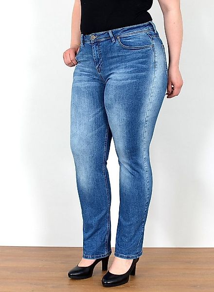 ESRA Straight-Jeans Straight Fit Jeans Damen High Waist Jeans-Hose Regular günstig online kaufen