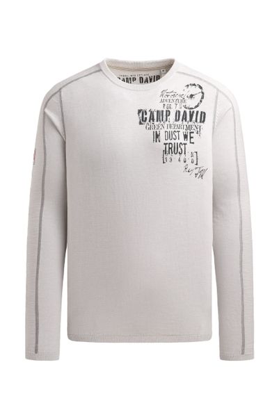 CAMP DAVID Rundhalspullover aus Baumwolle günstig online kaufen