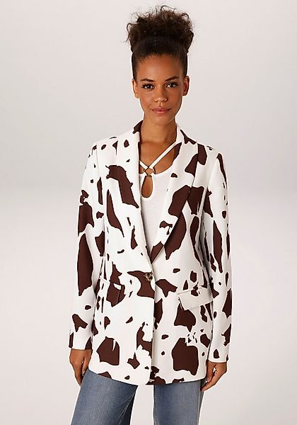 Aniston CASUAL Longblazer mit topaktuellen Kuh-Flecken -jedes Teil ein Unik günstig online kaufen