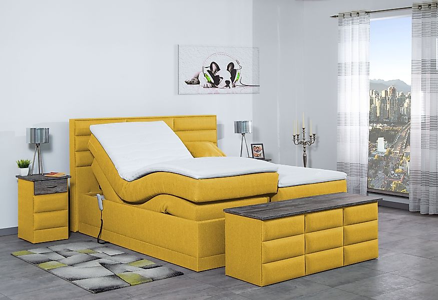 Meisterbetten Boxspringbett Pino (mit Motor, 7-Zonen günstig online kaufen