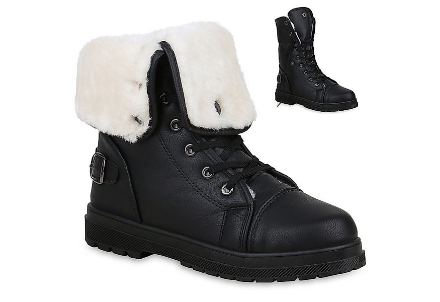 VAN HILL 813745 Stiefelette Warm Gefütterte Damen Stiefeletten Worker Boots günstig online kaufen