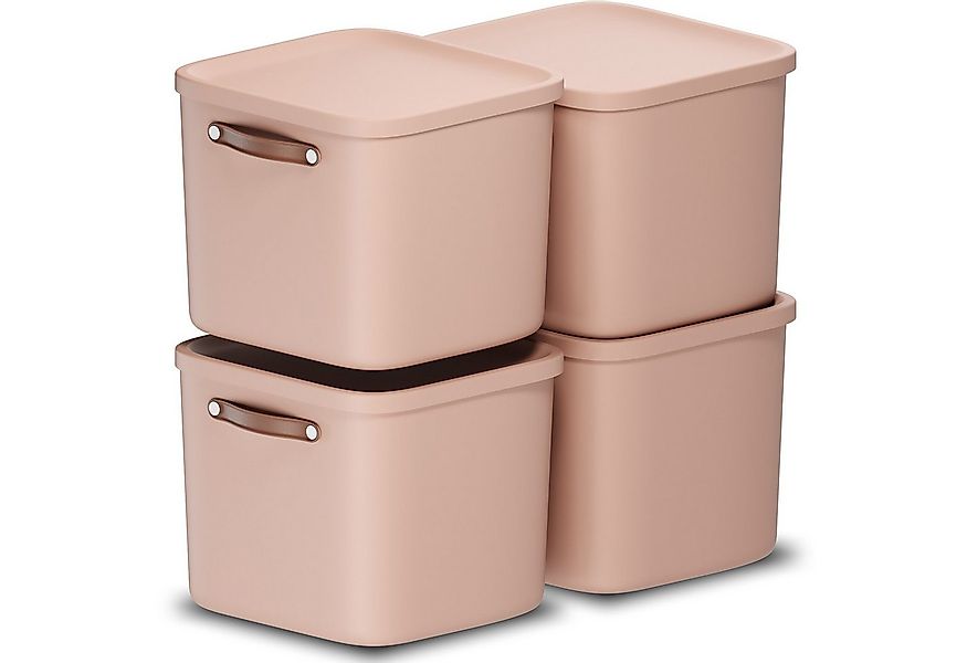 ROTHO Aufbewahrungsbox 4er-Set Kiste mit Deckel Maloja 40l (Aufbewahrungsse günstig online kaufen
