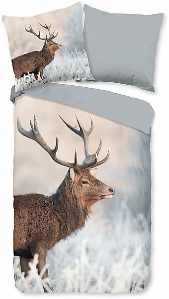 good morning Wendebettwäsche "Wess" 2 Stk. tlg. Baumwolle, Renforcé, Reißve günstig online kaufen