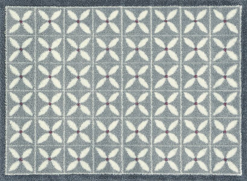Turtle Mat Fußmatte "Flower Fields Grey" rechteckig 9 mm Höhe günstig online kaufen