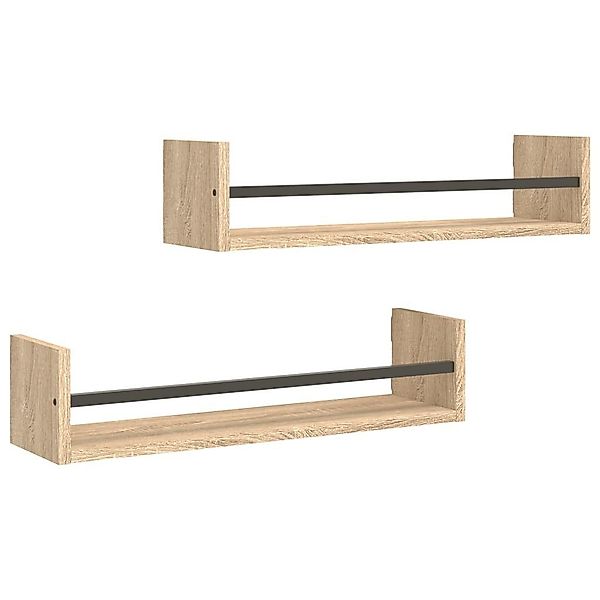vidaXL Regal Wandregale mit Stangen 2 günstig online kaufen